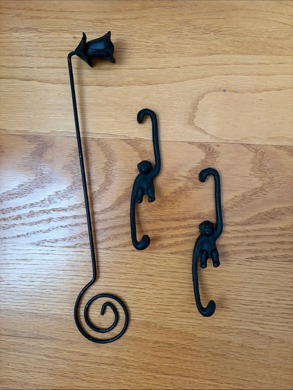 Vintage Candle Flame Snuffer & Playful Hanging Monkeys